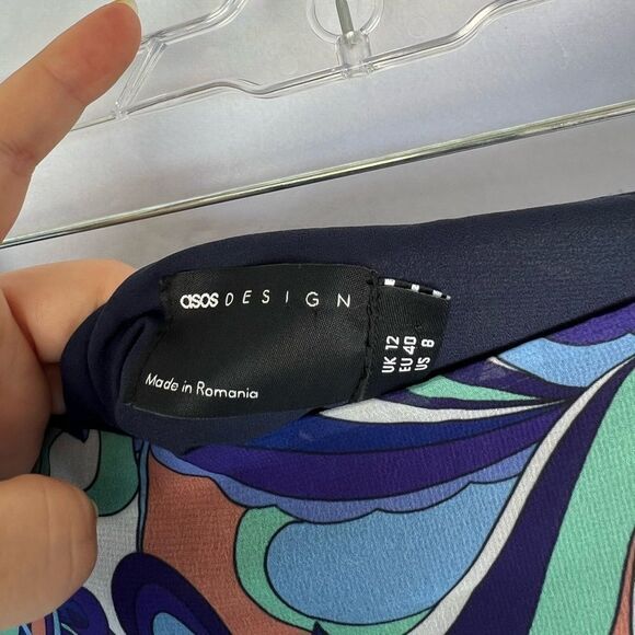 ASOS RUFFLE PRINT MINI SKIRT size 8 - Picture 5 of 11